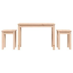 vidaXL Satztische 3 Stk. Massivholz Kiefer