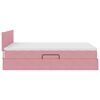 vidaXL Bett mit Stauraum und LED mit Matratze Rosa 140 x 190 cm Samt