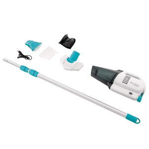 INTEX Wiederaufladbarer Spa- und Poolstaubsauger Wei&szlig; und Hellblau PVC