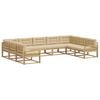 vidaXL Outdoor-Sofagarnitur 9 stk. Wei&szlig; und Beige