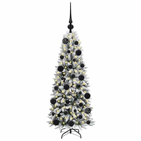 vidaXL K&uuml;nstlicher Weihnachtsbaum mit 150 LEDs mit St&auml;nder Wei&szlig; 120 cm