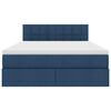 vidaXL Bett mit Stauraum und LED Blau 140 x 190 cm Polyester