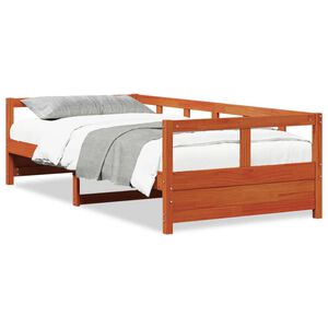 vidaXL Tagesbett ohne Matratze Wachsbraun 80x200 cm Massivholz Kiefer
