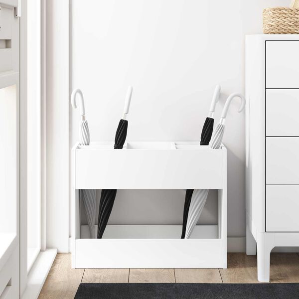 vidaXL Sonnenschirmhalter Wei&szlig; 65 x 24 x 50 cm Holzwerkstoff