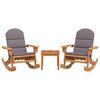 vidaXL 3-tlg. Garten-Lounge-Set Adirondack Massivholz Akazie
