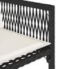 vidaXL 9-tlg. Garten-Essgruppe mit Kissen Schwarz Poly Rattan