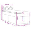 vidaXL Boxspringbett mit Matratze Dunkelgrau 90x200 cm Stoff