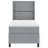 vidaXL Boxspringbett mit Matratze Hellgrau 90 x 190 cm Stoff