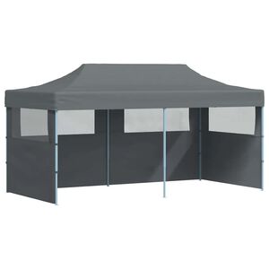 vidaXL Pop-Up Partyzelt mit Seitenw&auml;nden Faltbar 3 x 6 m Anthrazit