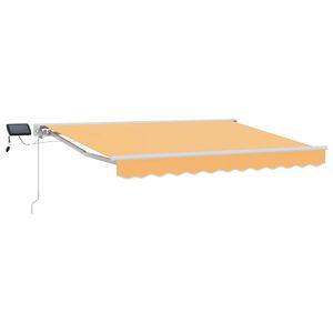 vidaXL Manueller Markisenrahmen mit LEDs Sand 4 x 3 m