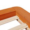vidaXL Massivholzbett ohne Matratze Wachsbraun 90x200 Kiefernholz