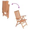 vidaXL Verstellbare Gartenstühle 2 Stk. Massivholz Teak