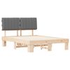 vidaXL Bettgestell mit gepolstertem Kopfteil Hellgrau 140 x 190 cm