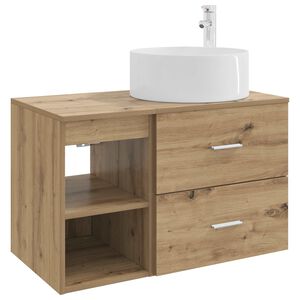 vidaXL Badezimmerm&ouml;bel-Set 2 pcs Artisan-Eiche Holzwerkstoff