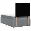 vidaXL Boxspringbett mit Matratze Hellgrau 120x200 cm Stoff