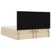 vidaXL Ottoman-Bett mit Matratze Creme 180x200 cm Stoff