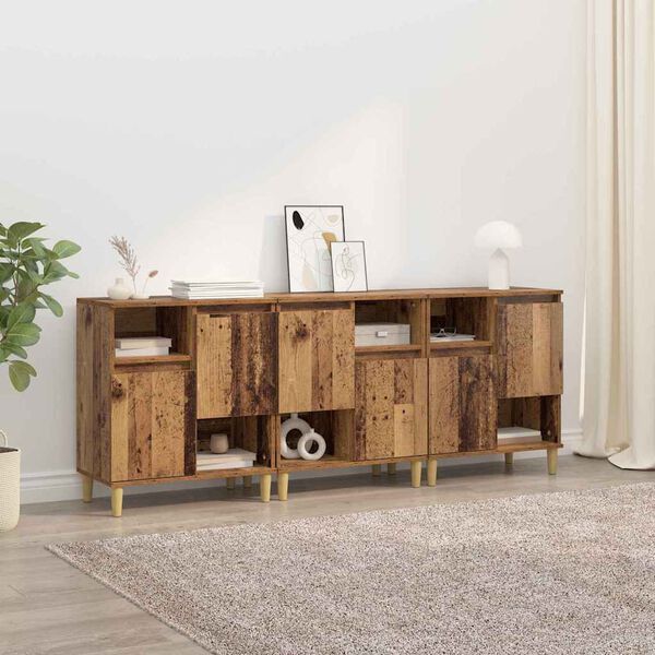 vidaXL Sideboards 3 pcs Altholz 60 x 35 x 70 cm Holzwerkstoff