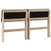 vidaXL Gepolstertes Kopfteil Taupe 140 cm Massives Kiefernholz