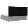 vidaXL Aufbewahrungsbett mit Matratze Hellgrau 200 x 200 cm Polyester