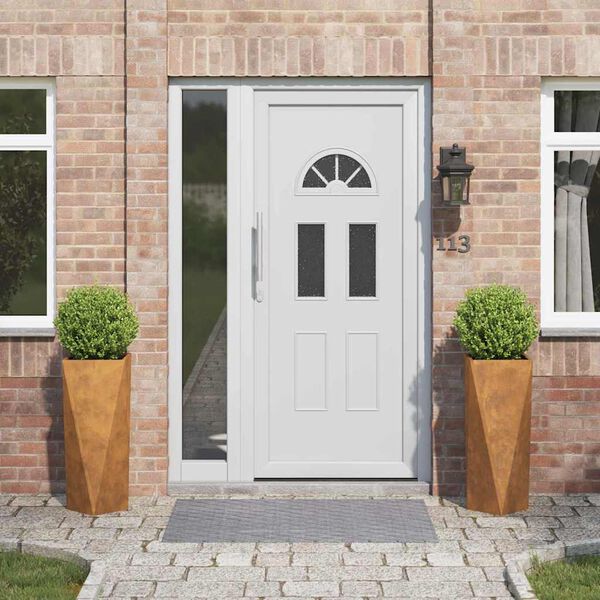 vidaXL Pflanzk&uuml;bel 2 pcs Rostig 30 x 30 x 75 cm Wetterfeststahl