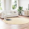 vidaXL Teppich Shaggy Hochflor NAVARRA Creme 240x240 cm Polyester