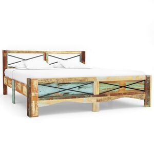 vidaXL Massivholzbett ohne Matratze Altholz 140x200 cm