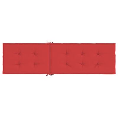 vidaXL Liegestuhl-Auflage Rot (75+105)x50x3 cm