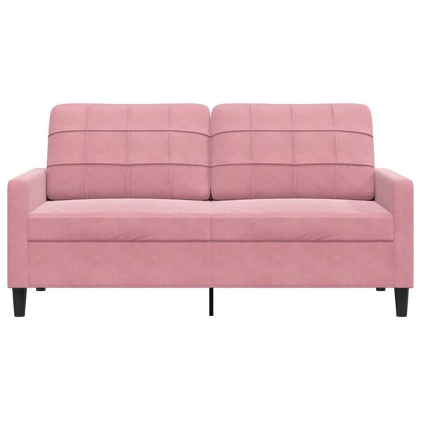vidaXL 2-Sitzer-Sofa Rosa 140 cm Samt