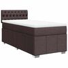vidaXL Boxspringbett mit Matratze Dunkelbraun 90x200 cm Stoff
