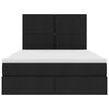 vidaXL Aufbewahrungsbett mit Matratze Schwarz 140 x 190 cm Kunstleder