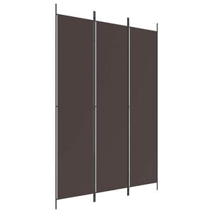 vidaXL 3-tlg. Paravent Braun 150x220 cm Stoff