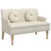 vidaXL Sitzbank mit Kissen 113x64,5x75,5 cm Leinen