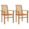 vidaXL Stuhl 2 pcs Braun 62,5 x 54,5 x 95,5 cm Massivholz Teak