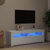 vidaXL TV-Schrank mit LED-Leuchten Weiß 120x35x40 cm