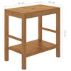 vidaXL Waschtisch Massivholz Teak mit Waschbecken Marmor Creme