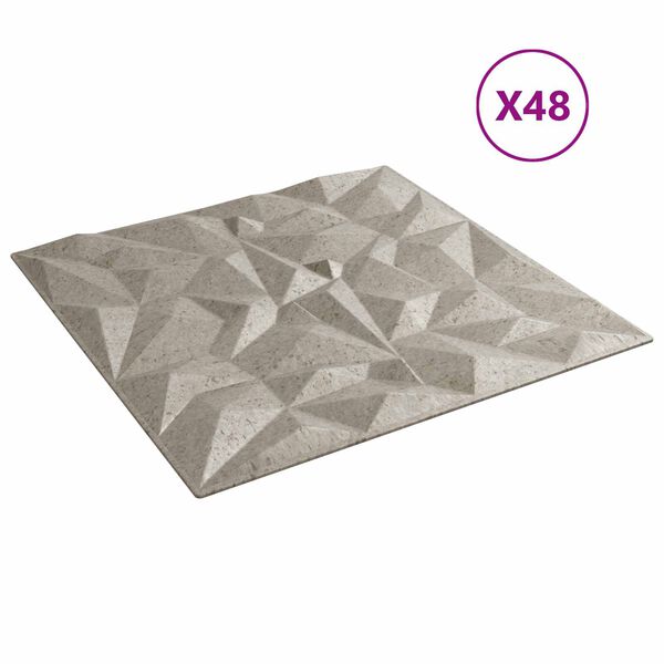 vidaXL Wandpaneele 48 pcs Amethyst Beton 50 x 50 cm XPS Schaum