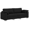 vidaXL Sofa 3 pcs Schwarz 219 x 80 x 82 cm Leinenmischgewebe