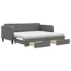 vidaXL Tagesbett Ausziehbar mit Schubladen Dunkelgrau 90x200 cm Stoff