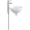 vidaXL Waschbecken f&uuml;rs Badezimmer Chrom 32 x 32 x 13 cm Metall