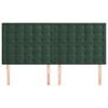 vidaXL Kopfteil Dunkelgr&uuml;n 180x5x118/128 cm Samt