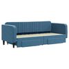 vidaXL Tagesbett Ausziehbar mit Schubladen Blau 80x200 cm Samt