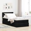 vidaXL Ottoman-Bett mit Matratze & LEDs Schwarz 100x200 cm Stoff