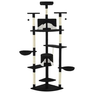 vidaXL Katzen-Kratzbaum mit Sisal-Kratzs&auml;ulen 203 cm Schwarz und Wei&szlig;