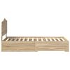 vidaXL Bettrahmen mit Kopfteil Sonoma-Eiche 70 x 190 cm Holzwerkstoff