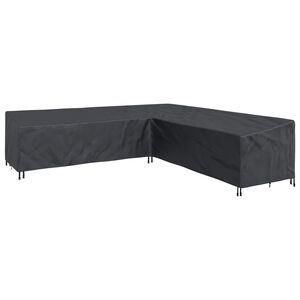 vidaXL M&ouml;belbezug 325 x 325 x 80 cm 600D Oxford Stoff L-Form Schwarz