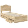vidaXL Bettrahmen Sonoma-Eiche 90 x 200 cm Ingenieurs Holz