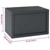 vidaXL Safe Box mit Schloss Dunkelgrau 31 x 20 x 20 cm Stahl