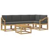 vidaXL Outdoor-Sofagarnitur 6 pcs Wei&szlig; und Anthrazit Massivholz Akazie