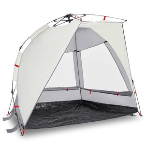 vidaXL Strandzelt 2 Personen Grau Quick Release Wasserdicht