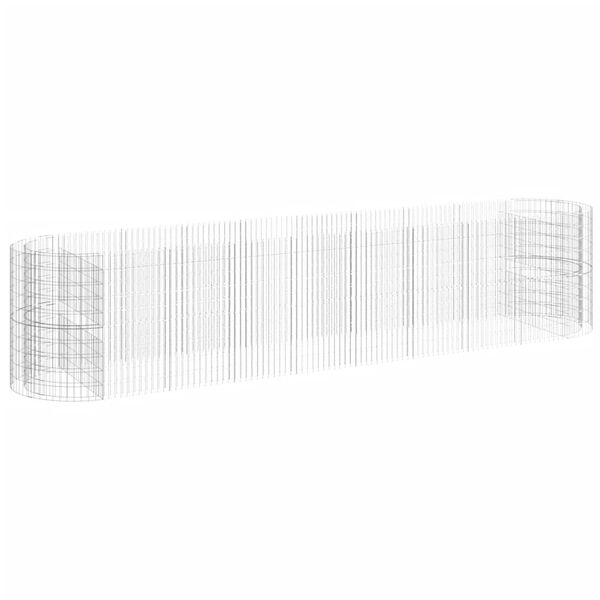 vidaXL Gabionen-Hochbeet Verzinktes Eisen 500x100x100 cm